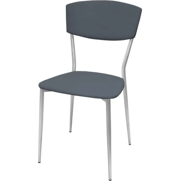 Стул обеденный РС01.00.23 серый (искусственная кожа, металл) Стул обеденный РС01.00.23 серый (искусственная кожа, металл)