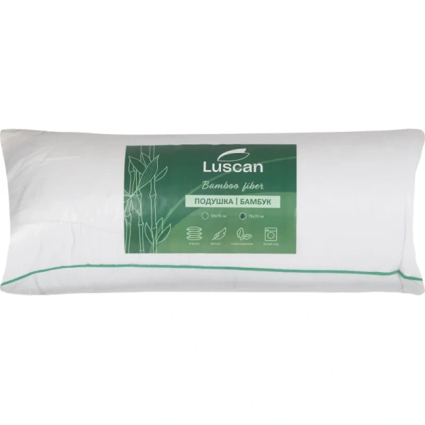 Подушка Luscan 70х70 см бамбуковое волокно и полиэфирное  волокно/микрофибра Подушка Luscan 70х70 см бамбуковое волокно и полиэфирное  волокно/микрофибра