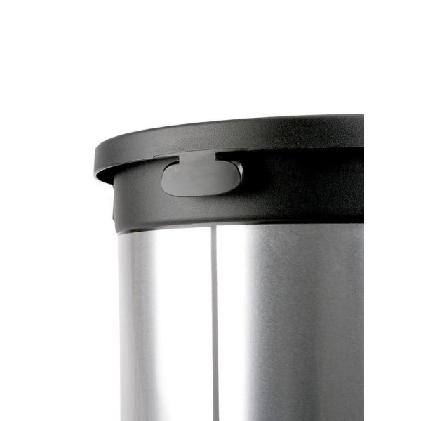 Контейнер-ведро для мусора и отходов Vileda Professional Ирис 50 л круглый металлизированный пластик (38х73 см, арт. производителя 137735)