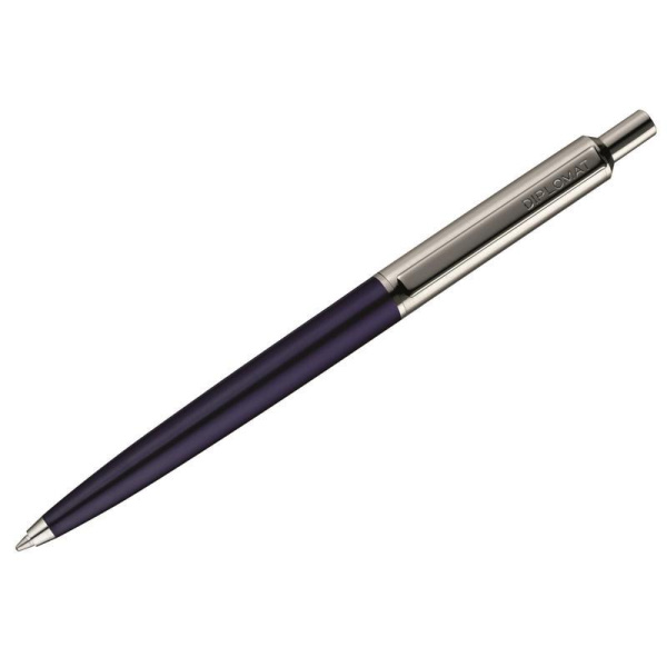 Ручка шариковая Diplomat Equipment blue цвет чернил синий цвет корпуса синий/серебристый (артикул производителя D10542991)
