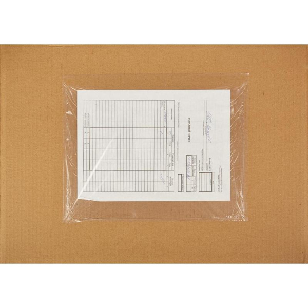 Пакет для сопроводительных документов самоклеящийся DocuFix полиэтиленовый стрип 225х110 мм (1000 штук в упаковке)