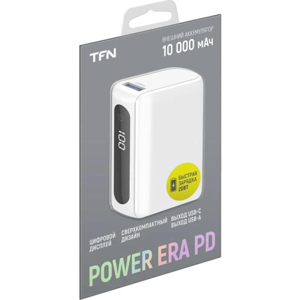 Внешний аккумулятор (power bank) TFN Power Era 10 PD 10000 мАч  TFN-PB-253-WH