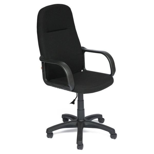 Кресло для руководителя Leader черное (ткань, пластик)