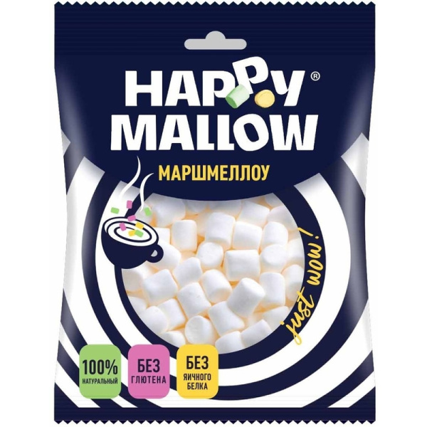 Зефир Happy Mallow для какао с ванильным вкусом 20 г (20 штук в упаковке)