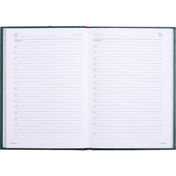 Ежедневник недатированный Attache Ideal балакрон А5 136 листов зеленый  (145х205 мм)