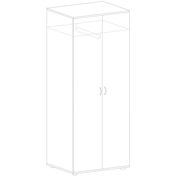 Шкаф для одежды Комфорт К.511 (дуб шамони светлый, 800х380х2000 мм)