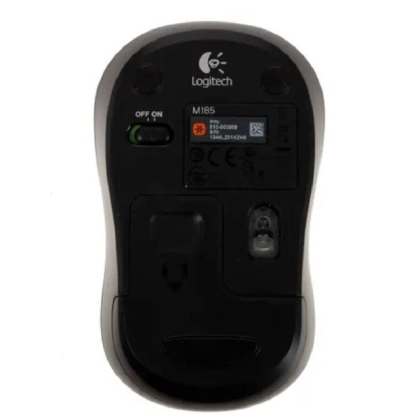 Мышь беспроводная Logitech M185 сине-черная (910-002632)