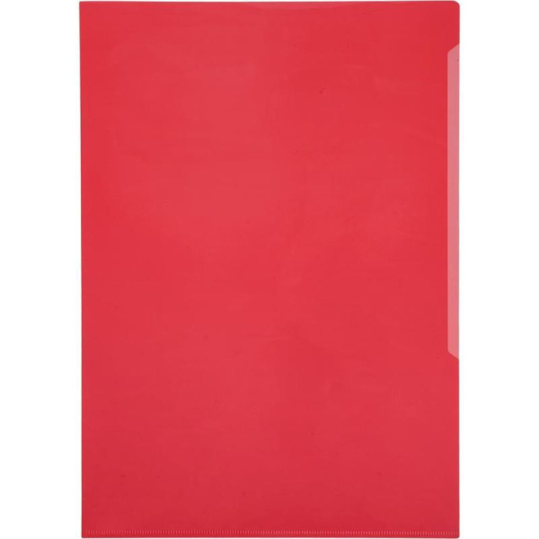 Папка-уголок Durable A4 красная 180 мкм (10 штук в упаковке)