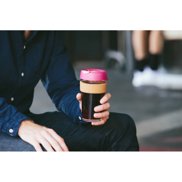 Кружка с крышкой KeepCup Brew Cork Black 454 мл