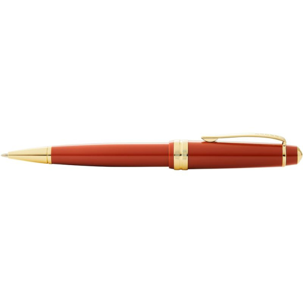 Ручка шариковая Cross Bailey Light Polished Amber Resin and Gold Tone цвет чернил черный цвет корпуса оранжевый (артикул производителя AT0742-13)