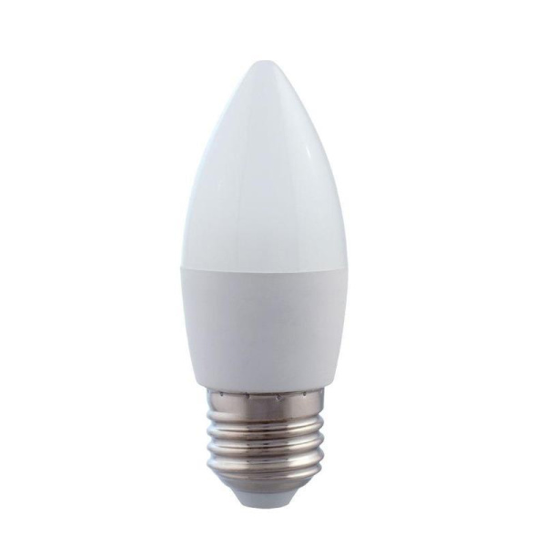 Лампа светодиодная Mega 7 Вт E27 свеча 3000 К теплый белый свет