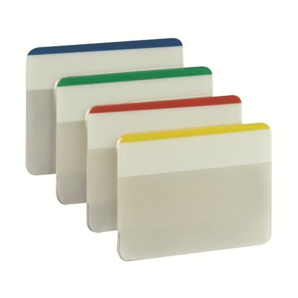 Клейкие закладки Post-it пластиковые 4 цвета по 6 листов 50.8х38.1 мм