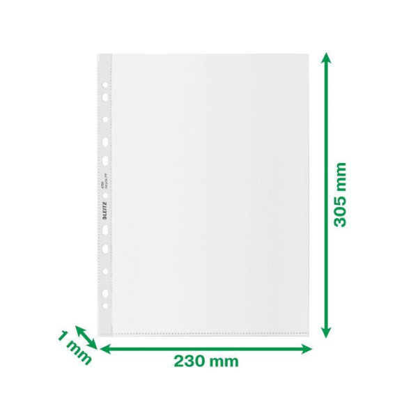 Файл-вкладыш Leitz Re:Сycle A4 100 мкм прозрачный гладкий 25 штук в упаковке