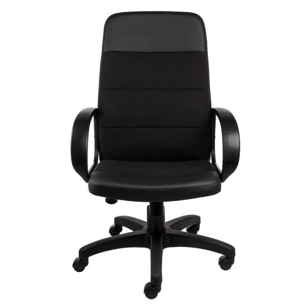 Кресло для руководителя Alvest 112 PL  черное (экокожа/ткань, пластик)
