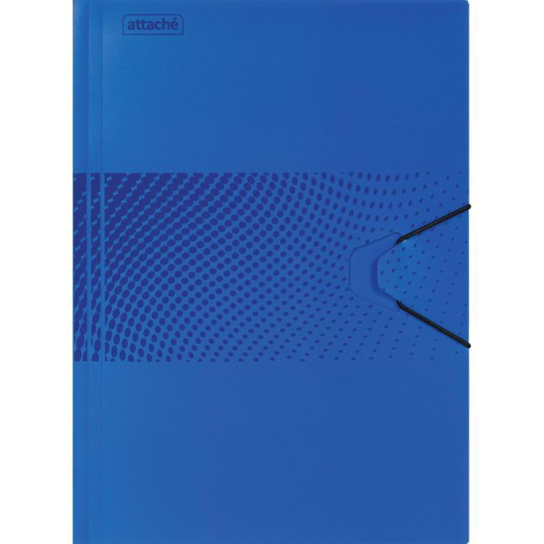 Папка на резинке Attache Digital А4+ пластиковая синяя (0.45 мм, до 200 листов)