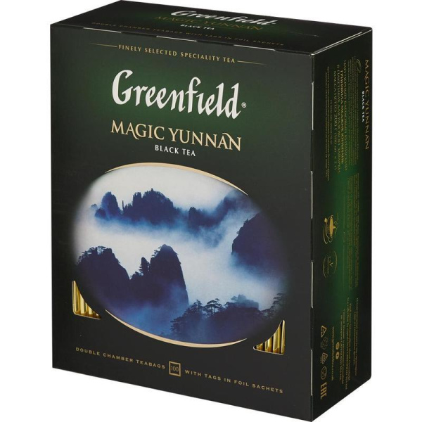 Чай Greenfield Magic Yunnan черный 100 пакетиков