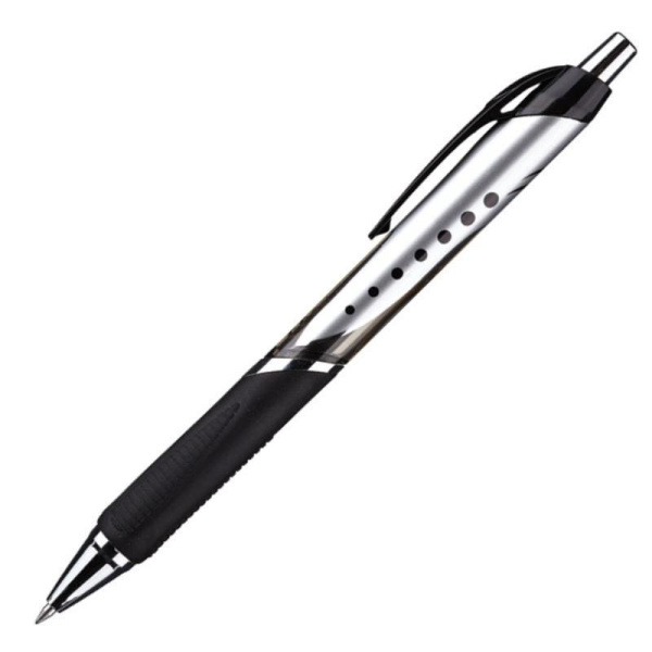 Ручка гелевая автоматическая Attache Selection Galaxy черная (толщина линии 0,5 мм)