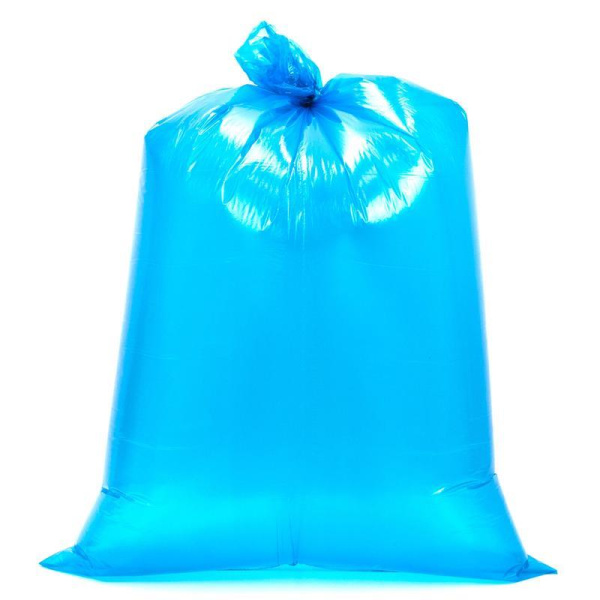 Мешки для мусора на 240 л Стандарт синий (ПВД, 30 мкм, в рулоне 10 штук, 93x130 см)