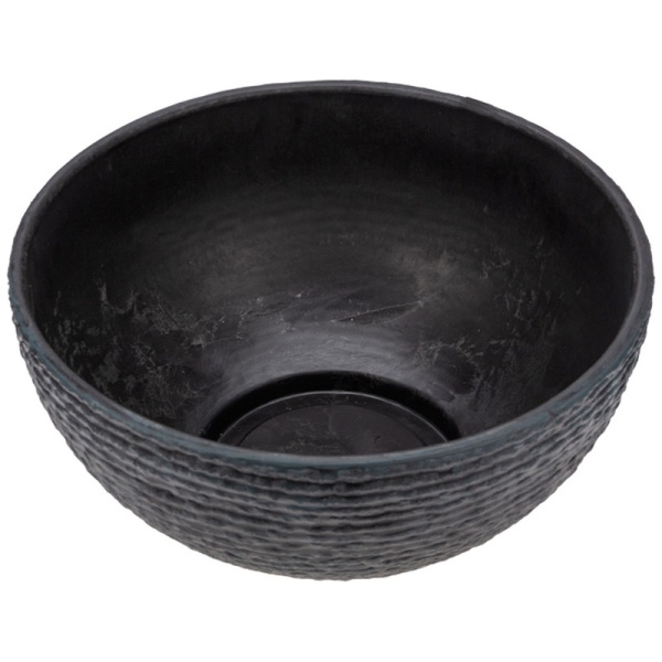 Кашпо Polistone bowl графит (40.5х20 см)