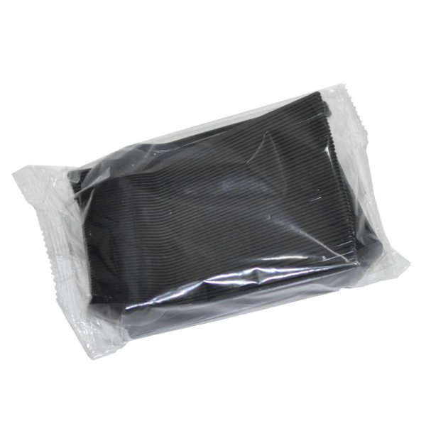 Ложка одноразовая столовая Комус Бюджет пластиковая черная 165 мм 2800  штук в упаковке