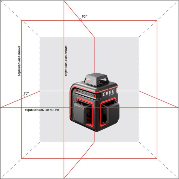 Уровень лазерный ADA Cube Basic Edition 3-360 самовыравнивающийся  (IM0135)