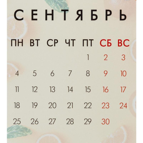 Календарь-домик настольный на 2023 год Фруктовый сюжет (65x100 мм, 10  штук в упаковке)