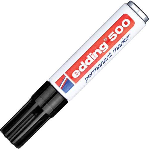 Маркер перманентный Edding E-500/1 черный (толщина линии 2-7 мм)