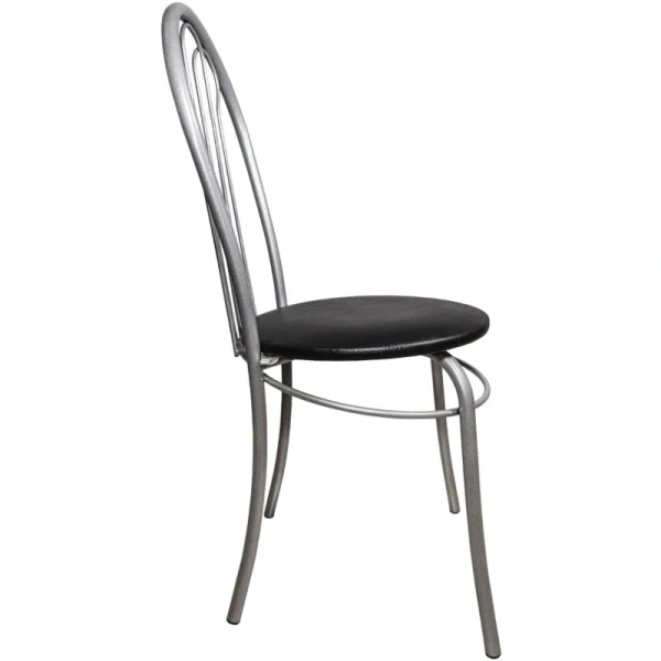Стул обеденный Тюльпан чёрный (искусственная кожа, металл) Стул обеденный Тюльпан чёрный (искусственная кожа, металл)