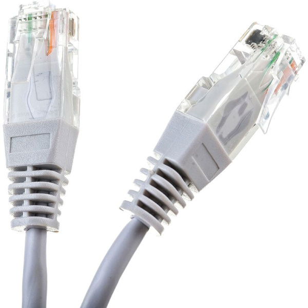 Патч-корд витая пара TWT TWT-45-45-2.0-GY cat 5e 2 м