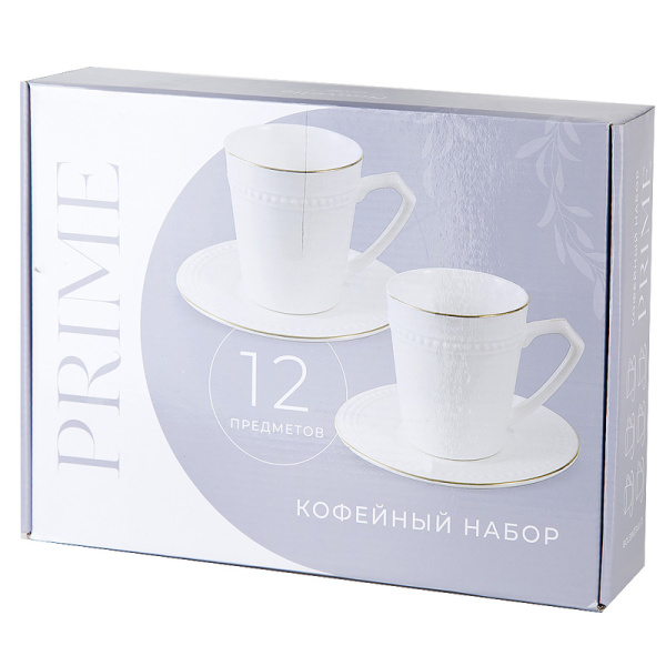 Набор кофейный Nouvelle Home Prime на 6 персон фарфор (12 предметов)