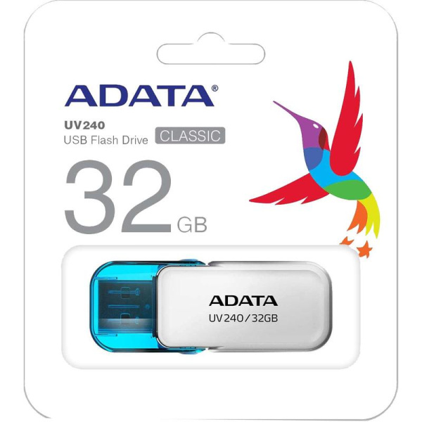 Флешка USB 2.0 32 ГБ Adata UV240 (AUV240-32G-RWH)