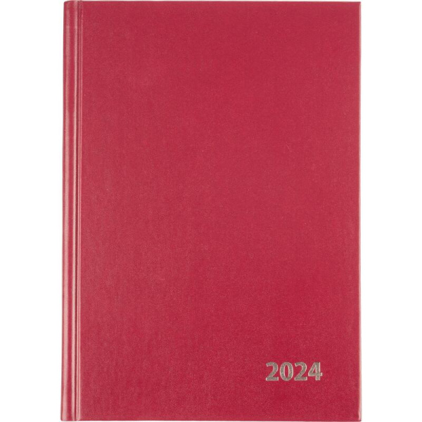 Ежедневник датированный 2024 Attache Economy бумвинил А5 160 листов  бордовый