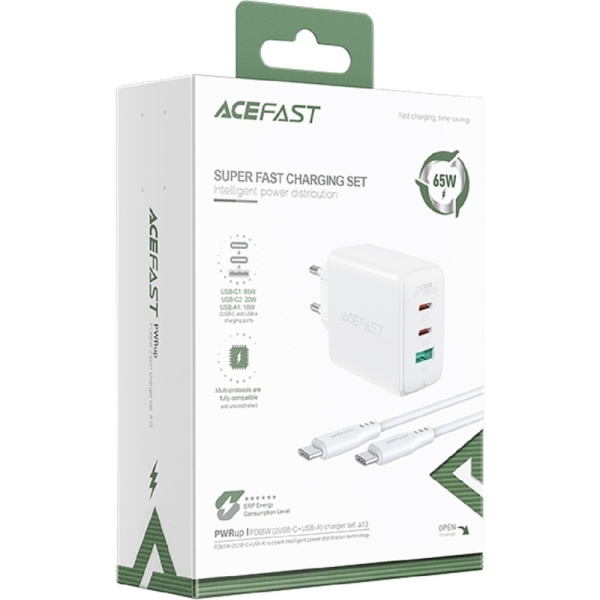 Сетевое зарядное устройство Acefast A13 65 Вт (AF-A13-WH)