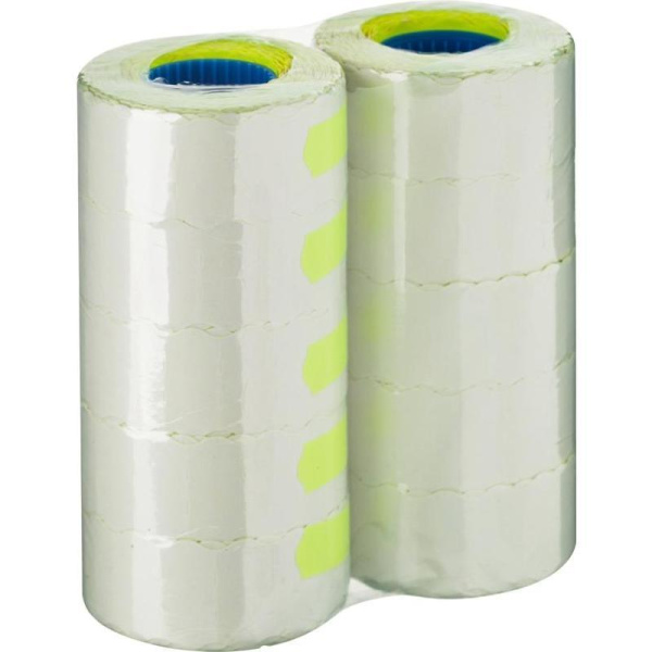 Этикет-лента волна зеленая 22х12 мм (10 рулонов по 1000 этикеток)