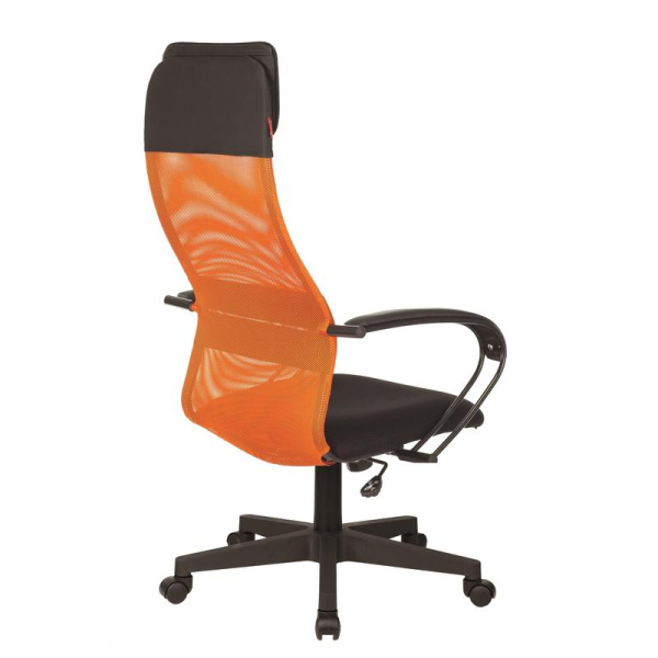 Кресло для руководителя Easy Chair 655 TTW оранжевое/черное (искусственная кожа/сетка/ткань, пластик)