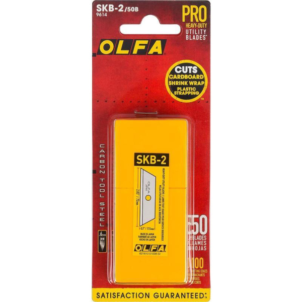 Лезвия сменные для строительных ножей Olfa OL-SKB-2/50B 17.5 мм  трапециевидные (50 штук в упаковке)
