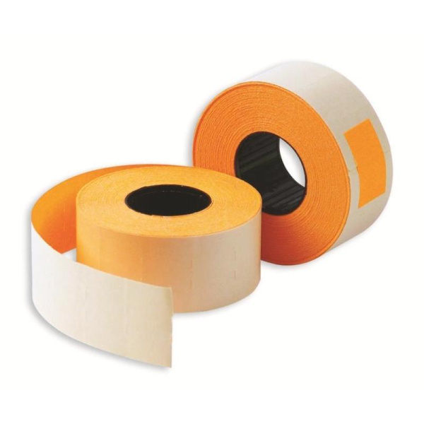 Этикет-лента прямоугольная оранжевая 26х16 мм (10 рулонов по 1000 этикеток)