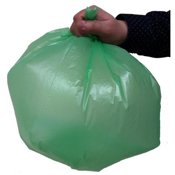 Мешки для мусора на 60 л Luscan зеленые (ПНД, 10 мкм, в рулоне 30 шт,  58х68 см)