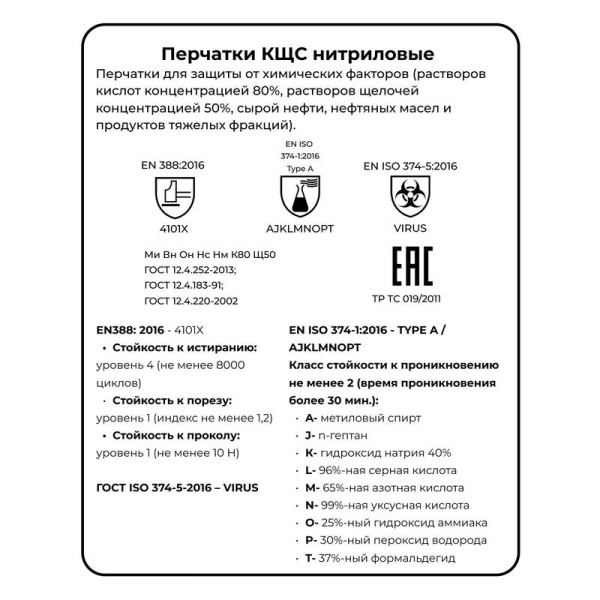 Перчатки КЩС нитриловые Scaffa Практик Cem N38 синие (размер 10)