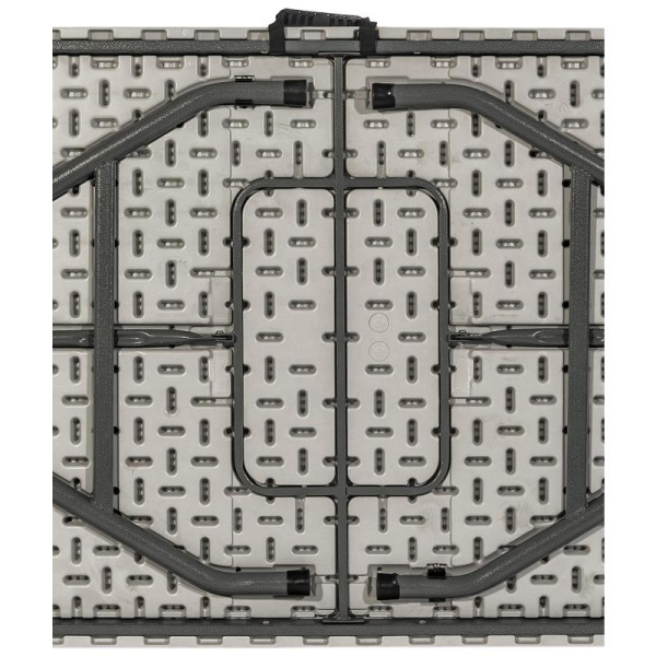 Стол складной С-182 прямоугольный (пластик светло-серый/металл черный, 1820х740х740 мм)