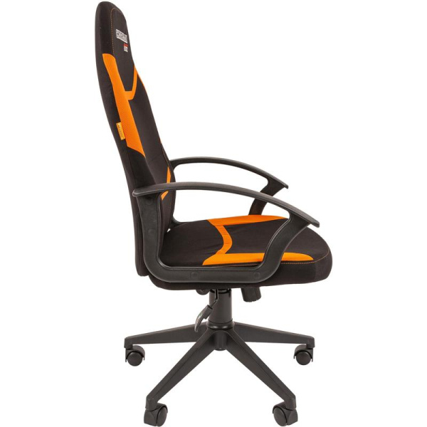 Кресло игровое Chairman Game 9 оранжевое/черное (ткань, пластик)
