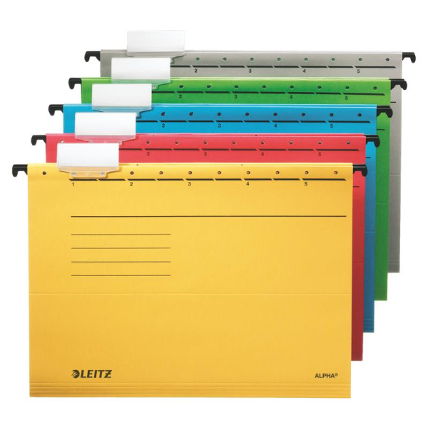 Папка подвесная Leitz Alpha Стандарт А4 до 320 листов желтая (1 штука в упаковке)