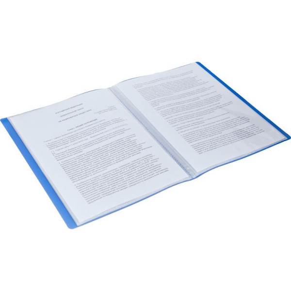 Папка файловая на 60 файлов Attache Economy Элементари А4 40 мм синяя  (толщина обложки 0.7 мм)