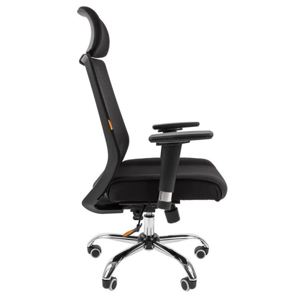 Кресло для руководителя Chairman 555 LUX черное (сетка/ткань, металл)