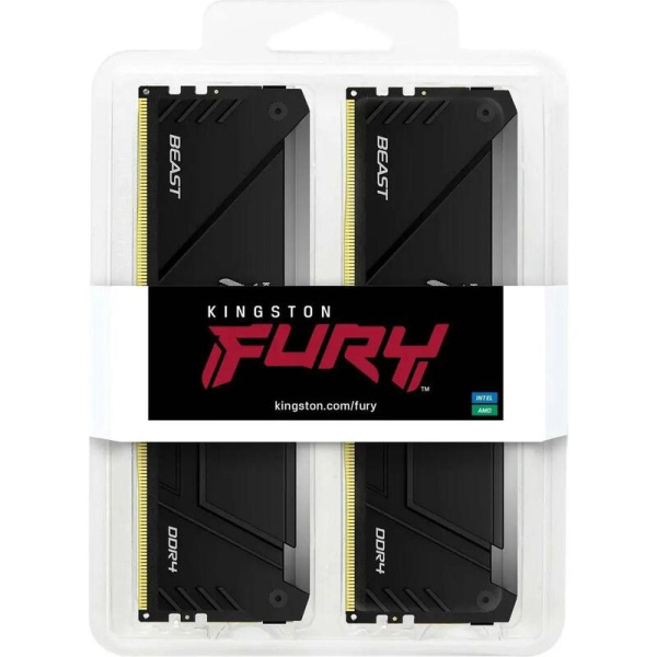 Оперативная память Kingston Fury Beast 16 ГБ KF436C17BB2AK2/16 (2x8 ГБ  DIMM DDR4)