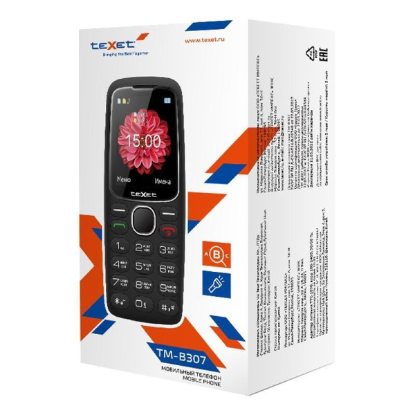 Мобильный телефон teXet TM-B307 красный