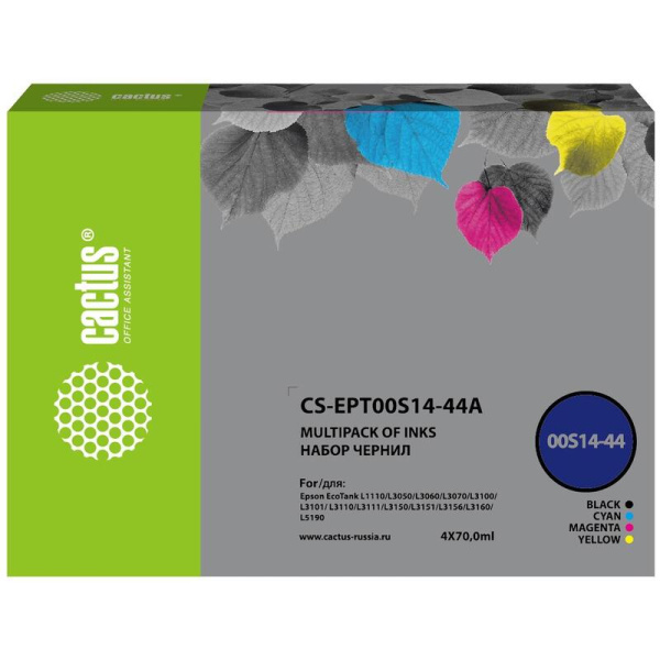 Чернила Cactus CS-EPT00S14-44A для Epson цветные совместимые