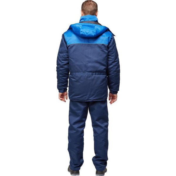 Куртка рабочая зимняя мужская з08-КУ с СОП синяя/васильковая (размер  60-62, рост 170-176)