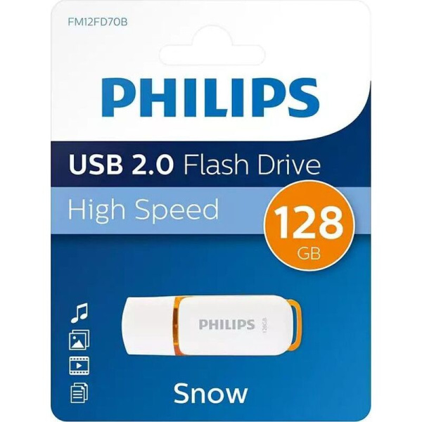 Флешка USB 2.0 128 ГБ Philips SNOW 2.0 (FM12FD70B/97)