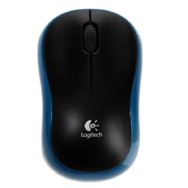 Мышь беспроводная Logitech M185 сине-черная (910-002632)